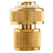 NEO TOOLS Hitra spojka s funkcijo STOP, 3/4" medenina, zlata, 15-733