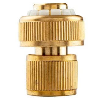 NEO TOOLS Hitra spojka s funkcijo STOP, 3/4" medenina, zlata, 15-733