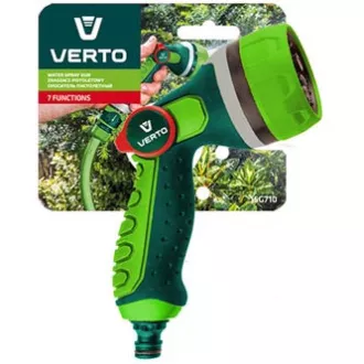 Verto razpršilna pištola za razprševanje 7 funkcij, brezstopenjski nadzor vode s palcem, 1/2", zelena, 15G710